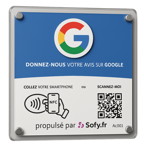 Carte NFC ET Qrcode avis Google | SOFY